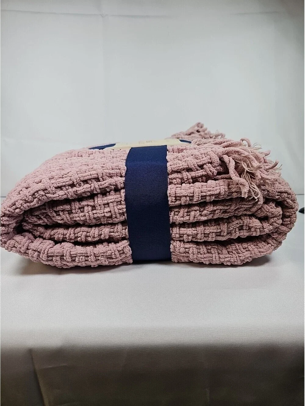 Berkshire Blanket Chunky Knit Throw Blush Pink Blanket Throw NWT 50”x 60”